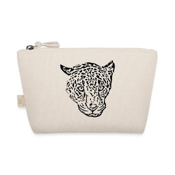 leopard schwarz - Bio-Täschchen - Natur - Vorne