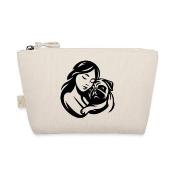 Mops Mom - dogmom Vektor Design - Bio-Täschchen - Natur - Vorne