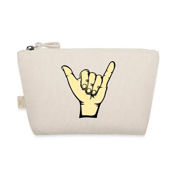 Surfen Symbol Hand - Bio-Täschchen - Natur - Vorne