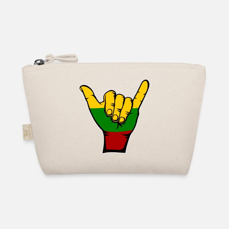 Lithuania Flag Surfing Icon Organic Pouch