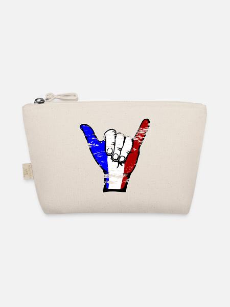 Symbole de surf du drapeau de la France utilisé - Trousse biologique - nature