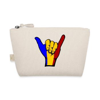 Romania Flag Surfing Symbol - Organic Pouch - nature - Front