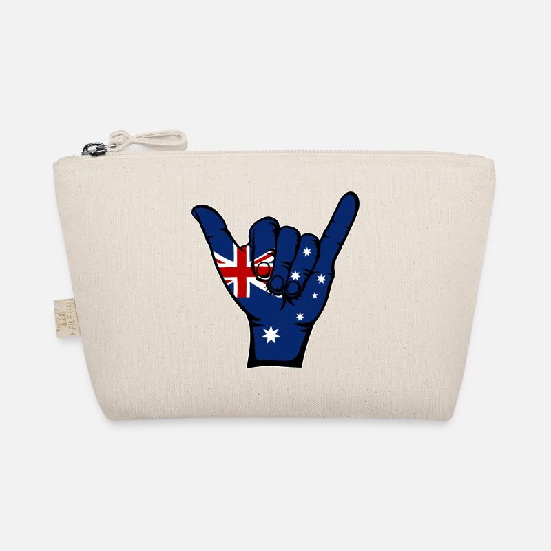Australien Flagge Surfing Symbol - Bio-Täschchen - Natur