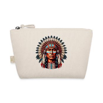 Amerikanisch Indianer Amerikanische Rote Haut - Bio-Täschchen - Natur - Vorne
