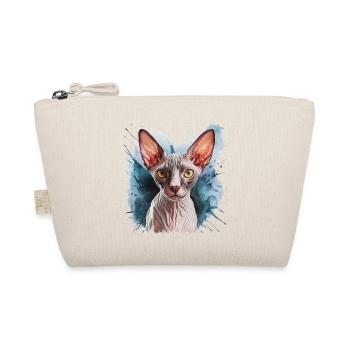 Sphynx Katze für Katzenliebhaber - Bio-Täschchen - Natur - Vorne