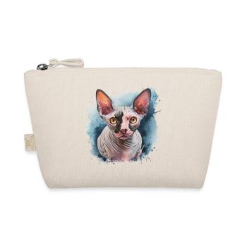 Sphynx Katze für Katzenliebhaber - Bio-Täschchen - Natur - Vorne