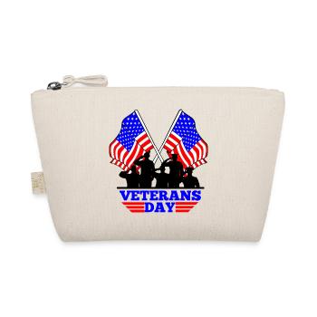 USA-Flagge Veterans Day Emblem - Bio-Täschchen - Natur - Vorne