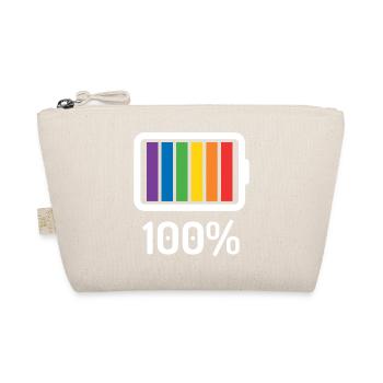 LGBT Pride Monat - 100% queer - Bio-Täschchen - Natur - Vorne