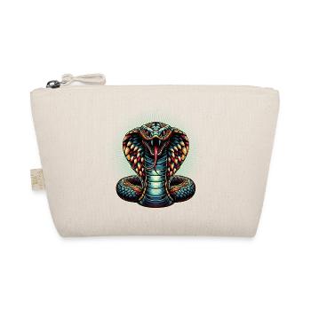 dynamic and colorful Cobra snake motif - Organic Pouch - nature - Front