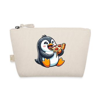 Penguin Pizza Funny Food Fast Food Comic - Organic Pouch - nature - Front