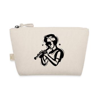 Flute Boy Sketch - Organic Pouch - nature - Front