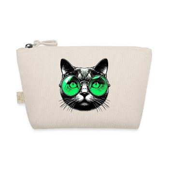 Kater mit Brille - Bio-Täschchen - Natur - Vorne