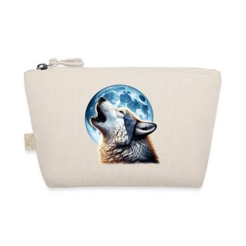 Wolf howls at the full moon - Organic Pouch - nature - Front