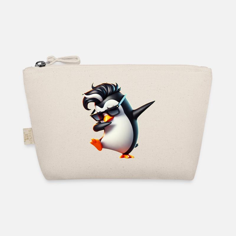 Dabbing Penguin Sunglasses Summer Cool Organic Pouch