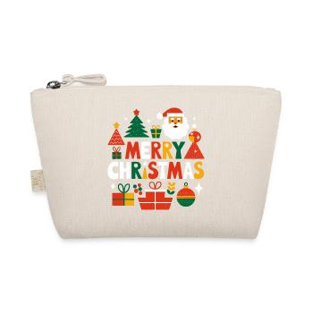 Lebendiges Design für frohe Weihnachten - Bio-Täschchen - Natur - Vorne