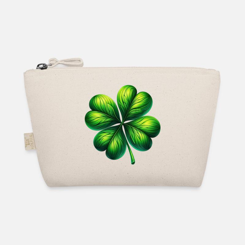 Vierblättriges Kleeblatt Bio-Täschchen