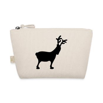 Rentier Xmas5 - Bio-Täschchen - Natur - Vorne