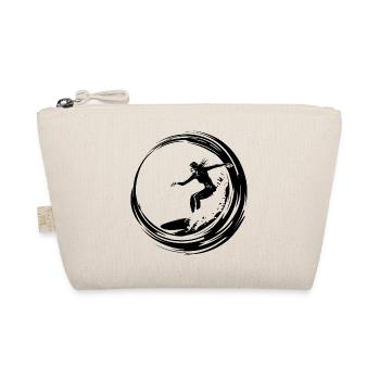 Surfer Frau Silhouette - Bio-Täschchen - Natur - Vorne