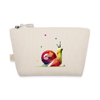 colorful snail in geometric design - Organic Pouch - nature - Front