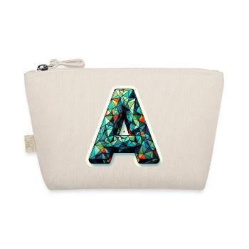 Letter A Polygon Colorful - Organic Pouch - nature - Front