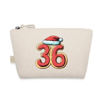 36 Zahl Weihnachten Keks - Bio-Täschchen - Natur - Vorne
