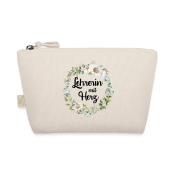 Lehrerin mit Herz! Personalisierbares Design - Bio-Täschchen - Natur - Vorne