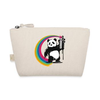 Pochoir style panda tenant une bombe aérosol - Trousse biologique - nature - Devant