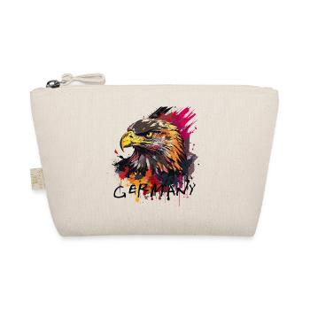 Eagle Germany Adlerkopf schwarz-rot-gold national - Bio-Täschchen - Natur - Vorne