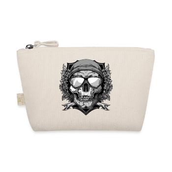 Ski Ski Goggles Skull Crest - Organic Pouch - nature - Front