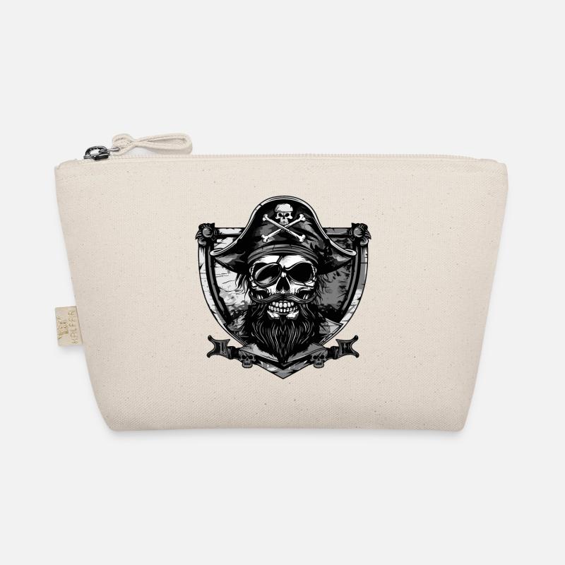 Écusson de crâne de pirate Trousse biologique