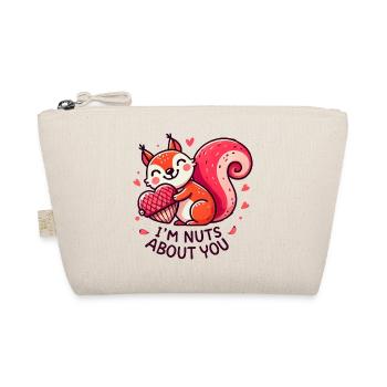 Nussiges Eichhörnchen mit Herzmotiv - Bio-Täschchen - Natur - Vorne