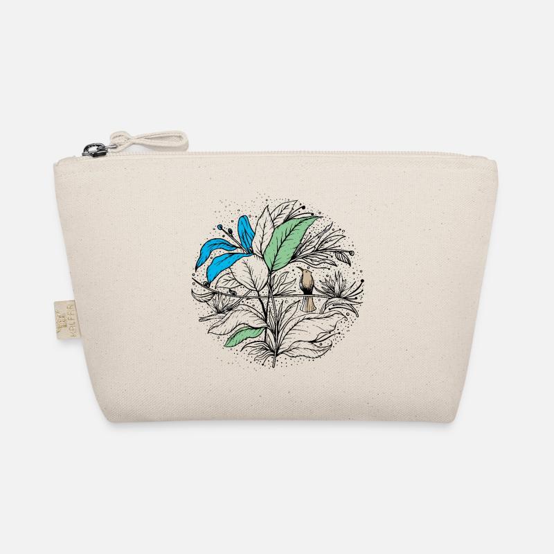 Flower with Bird Organic Pouch