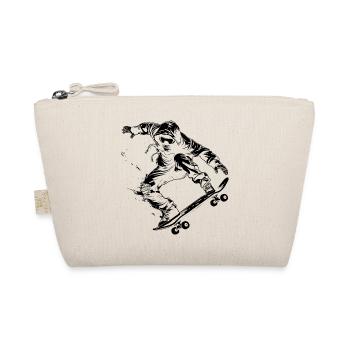Cartoon Skateboarder - Bio-Täschchen - Natur - Vorne