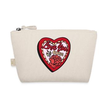 Love You Always – Romantisches Retro-Herz - Bio-Täschchen - Natur - Vorne
