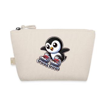 Mignon pingouin patins à roues alignées dessin animé - Trousse biologique - nature - Devant