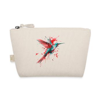Kolibri Vogel Tier Bunt Kunst Aquarell Splash - Bio-Täschchen - Natur - Vorne