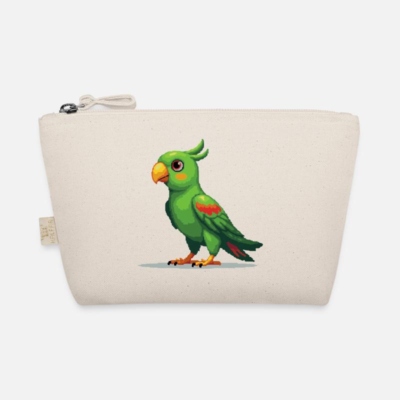 Pixel Parrot – Retro 8-Bit Style Organic Pouch