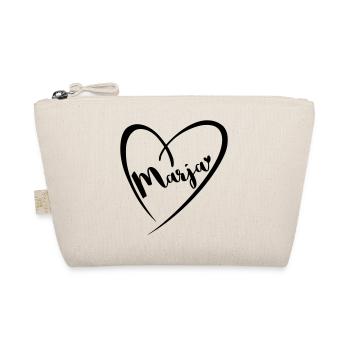 Marja surname first name in heart frame - Organic Pouch - nature - Front
