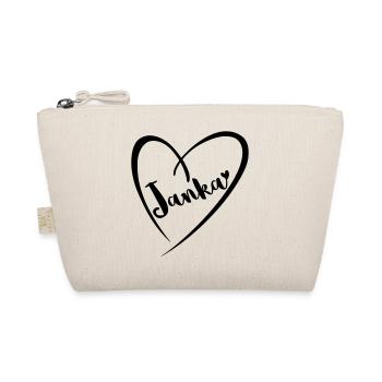 Janka surname first name in heart frame - Organic Pouch - nature - Front