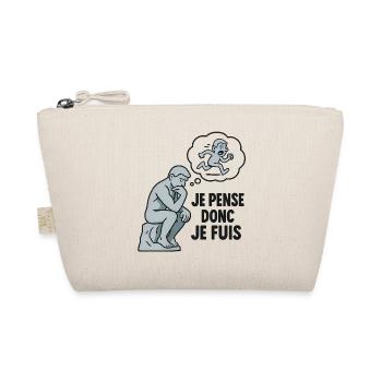 Le Penseur 2.0 – Je pense, je flippe, je cours - Trousse biologique - nature - Devant