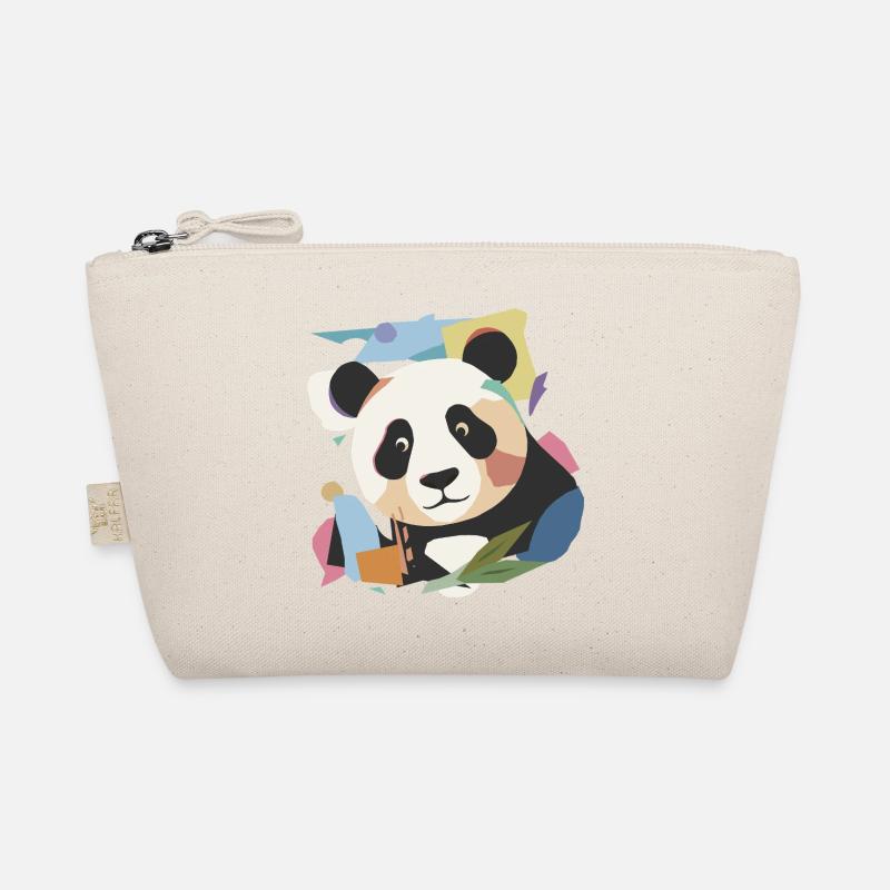 Panda heureux dans un look de collage moderne Trousse biologique