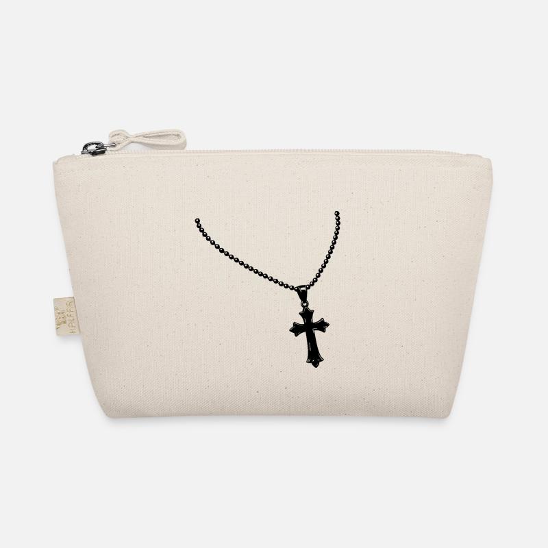 Necklace with cross Organic Pouch