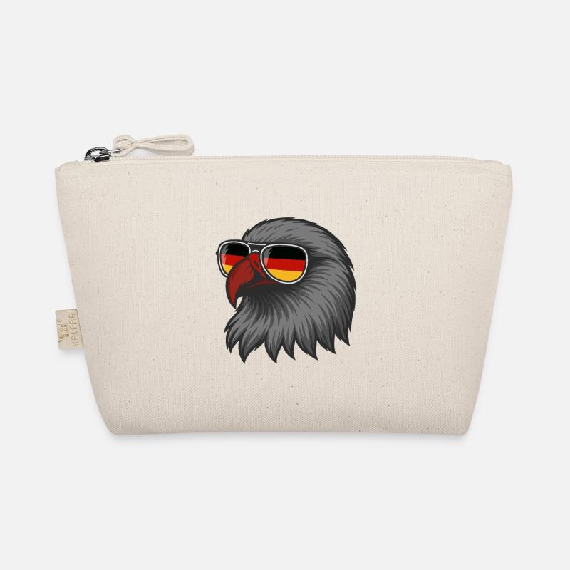 German Eagle with flag in DE glasses Organic Pouch