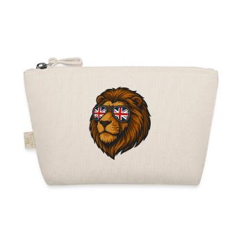 Lion avec le drapeau britannique dans des lunettes - Trousse biologique - nature - Devant
