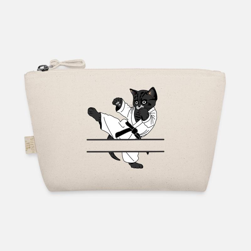 Black Cat Karate Kick Bio-Täschchen
