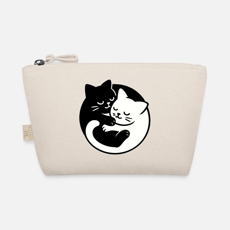 Yin-Yang Katzen - Bio-Täschchen - Natur