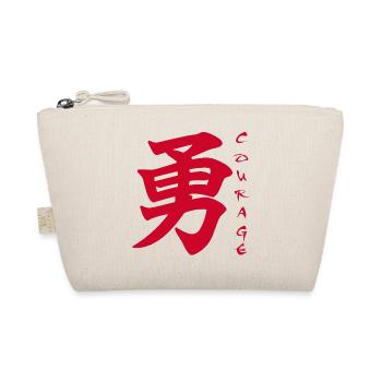 The word courage in Japanese - Organic Pouch - nature - Front