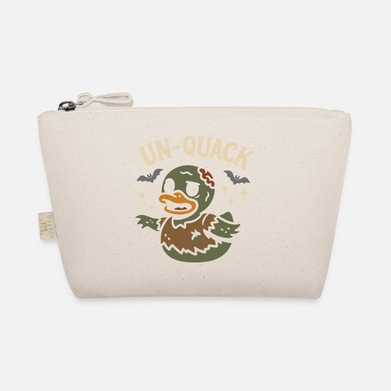 Zombie Badeente & lustiger Spruch "Un-Quack" Motiv - Bio-Täschchen - Natur