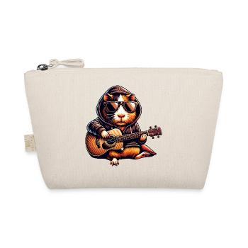 Guinea pig with guitar and sunglasses - Organic Pouch - nature - Front