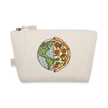 Earth Pizza Slice Design - Organic Pouch - nature - Front